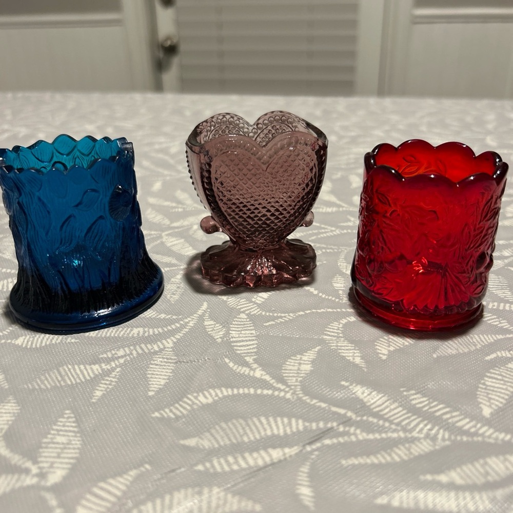 bundle of VINTAGE toothpick jars